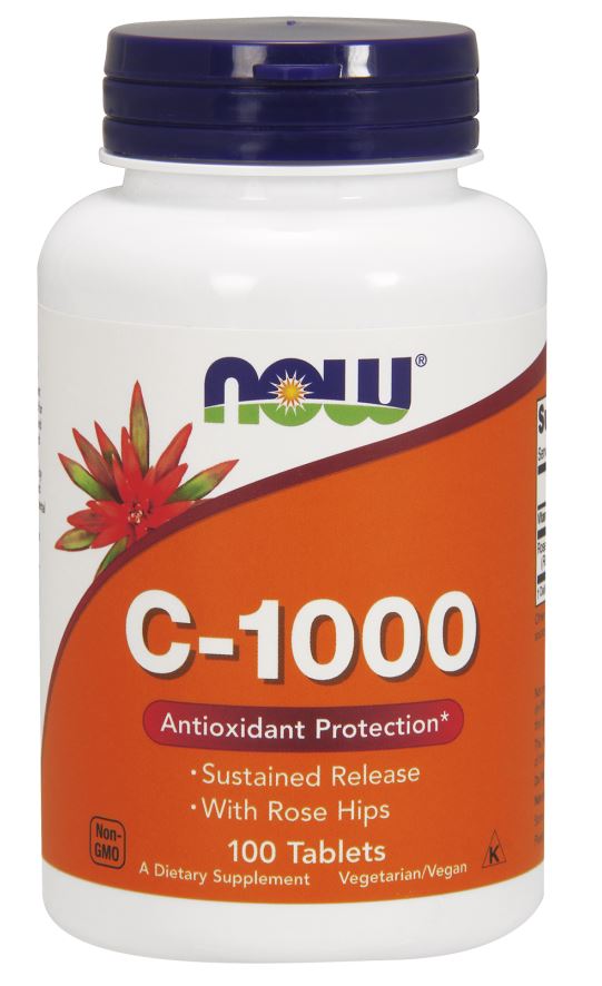 NOW Foods - Vitamin C-1000 with Rose Hips - Sustained Release - 100 tabs