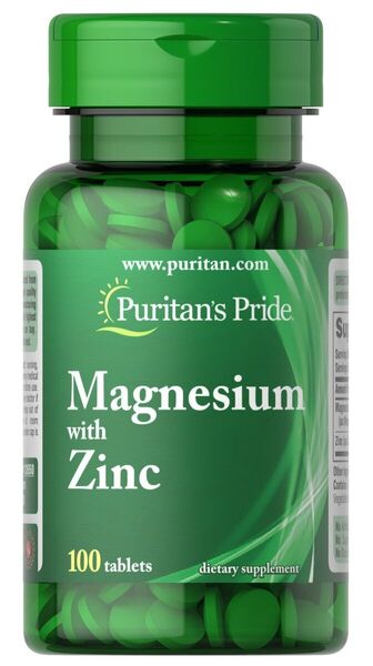 Puritan's Pride - Magnesium with Zinc - 100 tablets