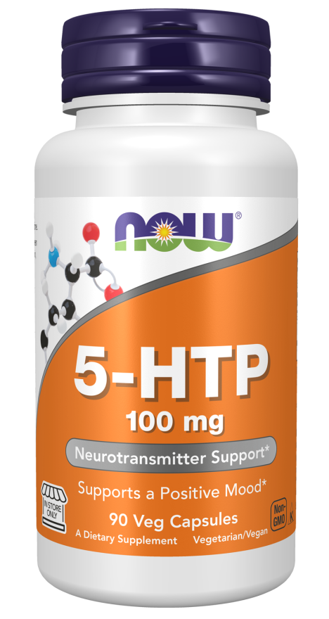 NOW Foods - 5-HTP, 100 mg - 60 capsule - Billede 4