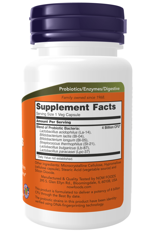 NOW Foods - Acidophilus 4X6, 60 capsule - Billede 2