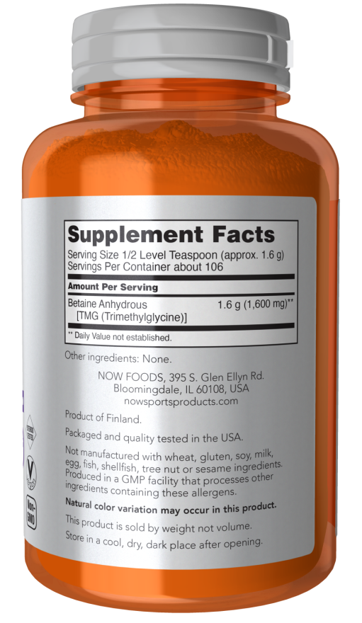 NOW Foods - Pudră de Betaină, 170g - Billede 2