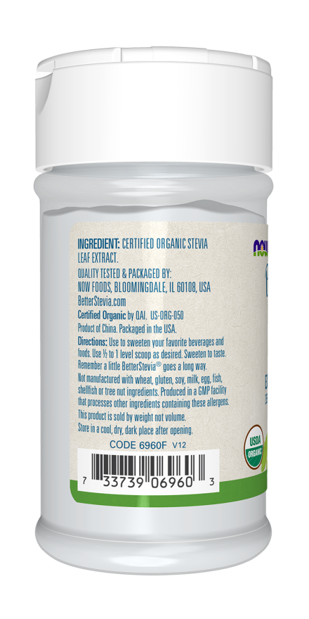 NOW Foods - Extract de Stevia Organic, Pudră - 28g - Billede 3