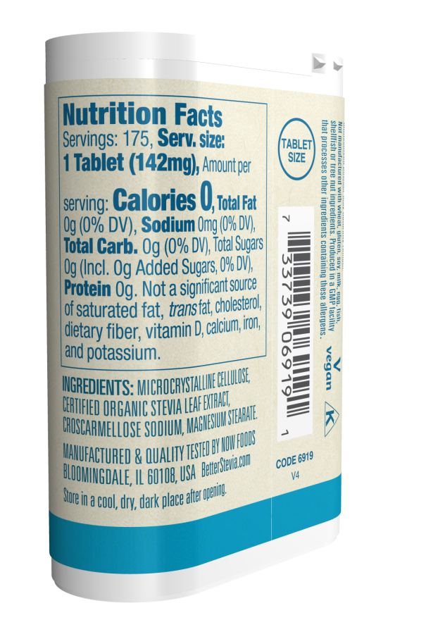 NOW Foods - Stevia Instant Tabs, 175 tablete - Billede 3