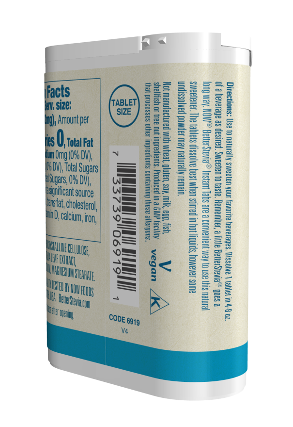 NOW Foods - Stevia Instant Tabs, 175 tablete - Billede 4