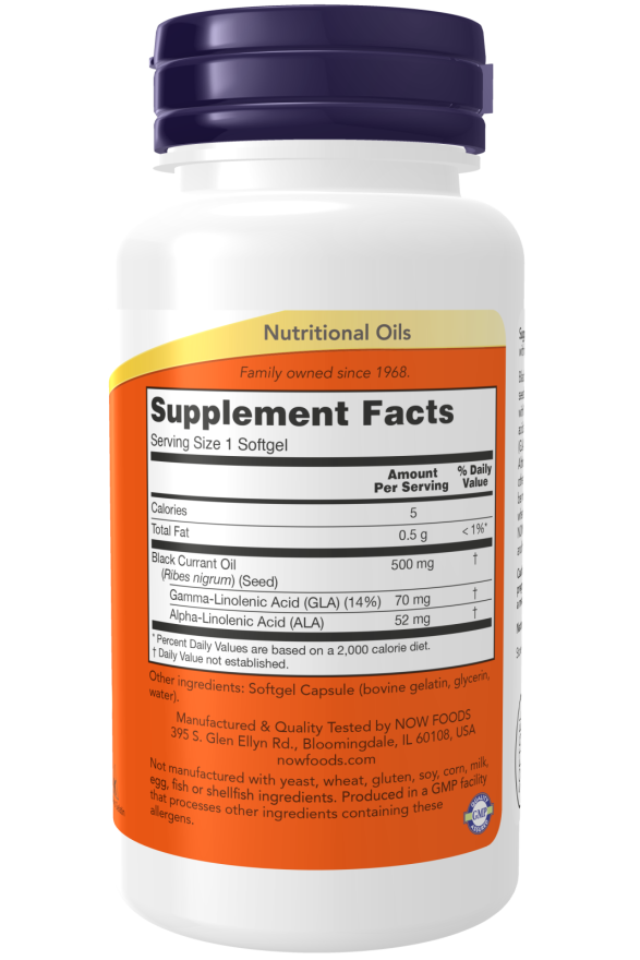 NOW Foods - Ulei de coacăze negre, 500 mg - 100 capsule moi - Billede 2