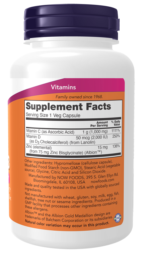 NU Foods - Zinc și vitamina D3 + 100 capsule - imagine 2