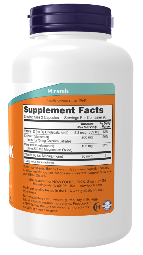 NOW Foods - Cal-Mag DK, 180 capsule - imagine 2