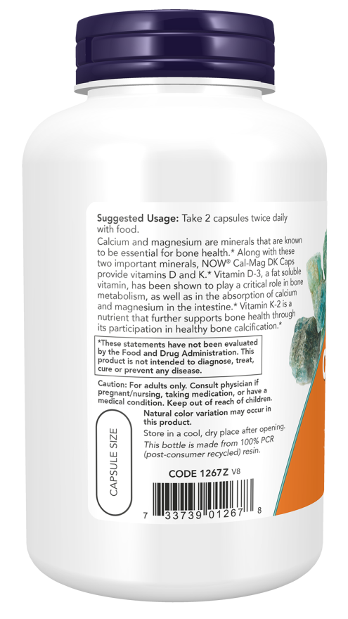 NOW Foods - Cal-Mag DK, 180 capsule - imagine 3