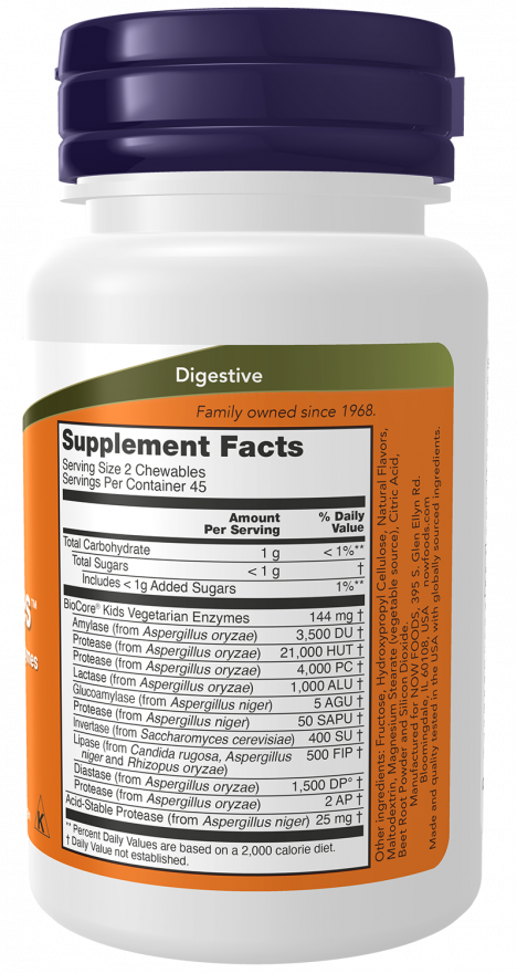 NOW Foods - ChewyZymes, 90 tablete masticabile - Billede 2