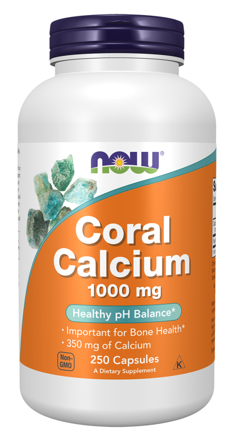 NOW Foods - Calciu Coral, 1000 mg - 250 capsule - Billede 4