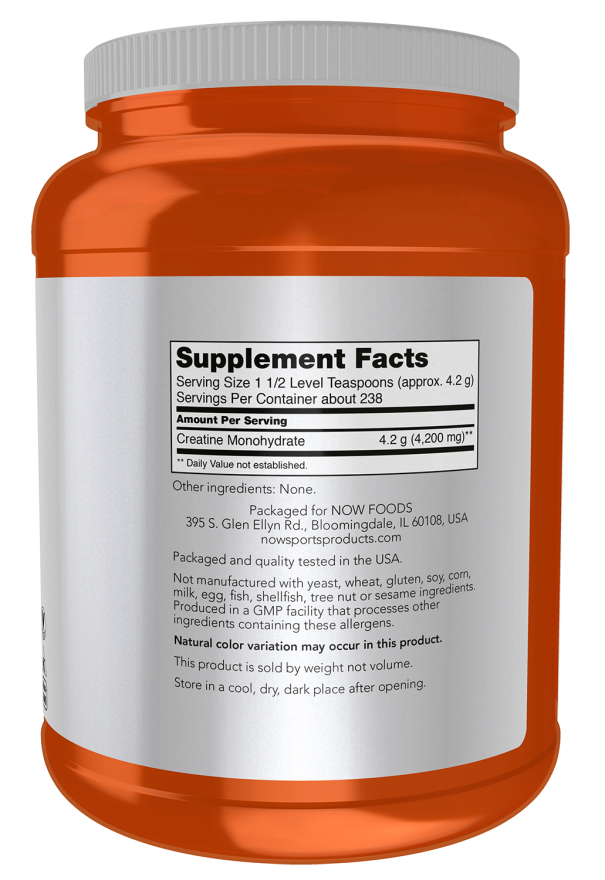 NOW Foods - Creatină Monohidrat Micronizată - 500g - Billede 3