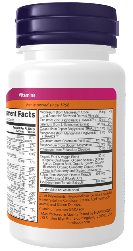 NOW Foods - Vitamine zilnice, 30 capsule - Billede 3