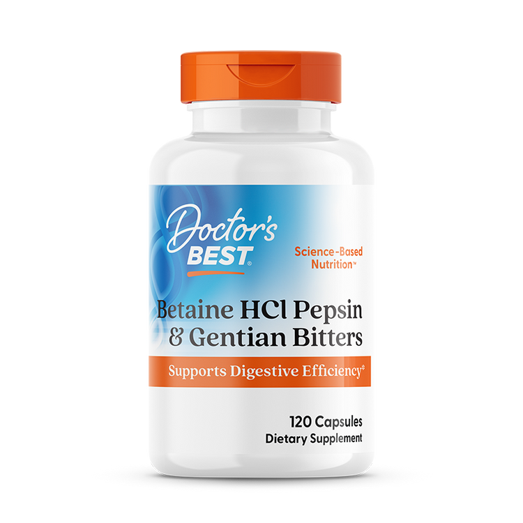 Doctor's Best Betaine HCl Pepsin & Gentian Bitters