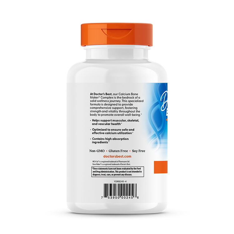 Doctor's Best - Complex pentru Oase cu Calciu MCHCal, 180 capsule - imagine 3