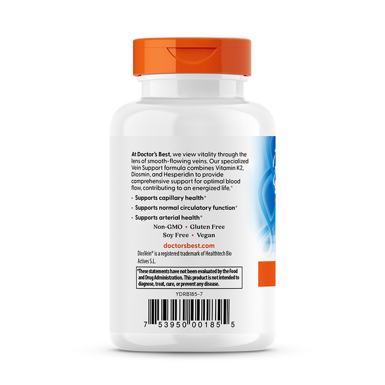 Doctor's Best - Suport pentru Varice cu DiosVein și MenaQ7 - 60 capsule - imagine 3