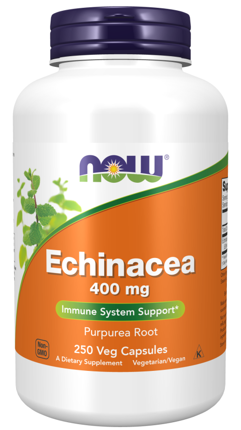 NOW Foods - Echinacea Roșie, 400mg - 250 capsule - imagine 4