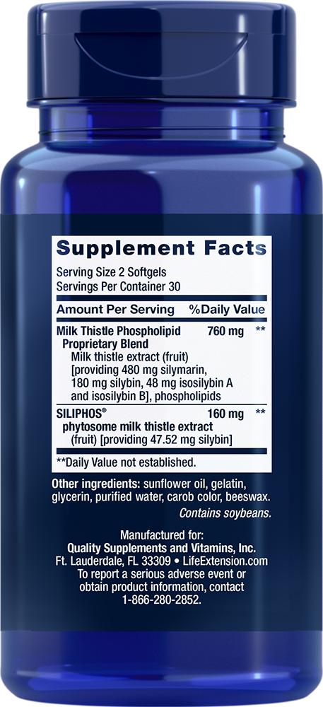 Life Extension - Silimarina Avansată - 60 capsule moi - imagine 2