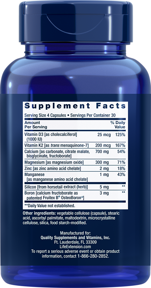 Life Extension - Întărire Osoasă cu Vitamina K2, 120 capsule - imagine 2