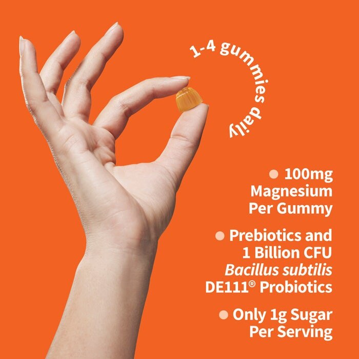 Dr. Formulated - Magnesium cu Pre- și Probiotice în Tyggegummier cu Aromă de Cremă de Portocale, 60 bucți - imagine 3