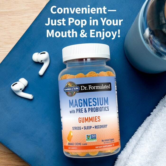 Dr. Formulated - Magnesium cu Pre- și Probiotice în Tyggegummier cu Aromă de Cremă de Portocale, 60 bucți - imagine 6