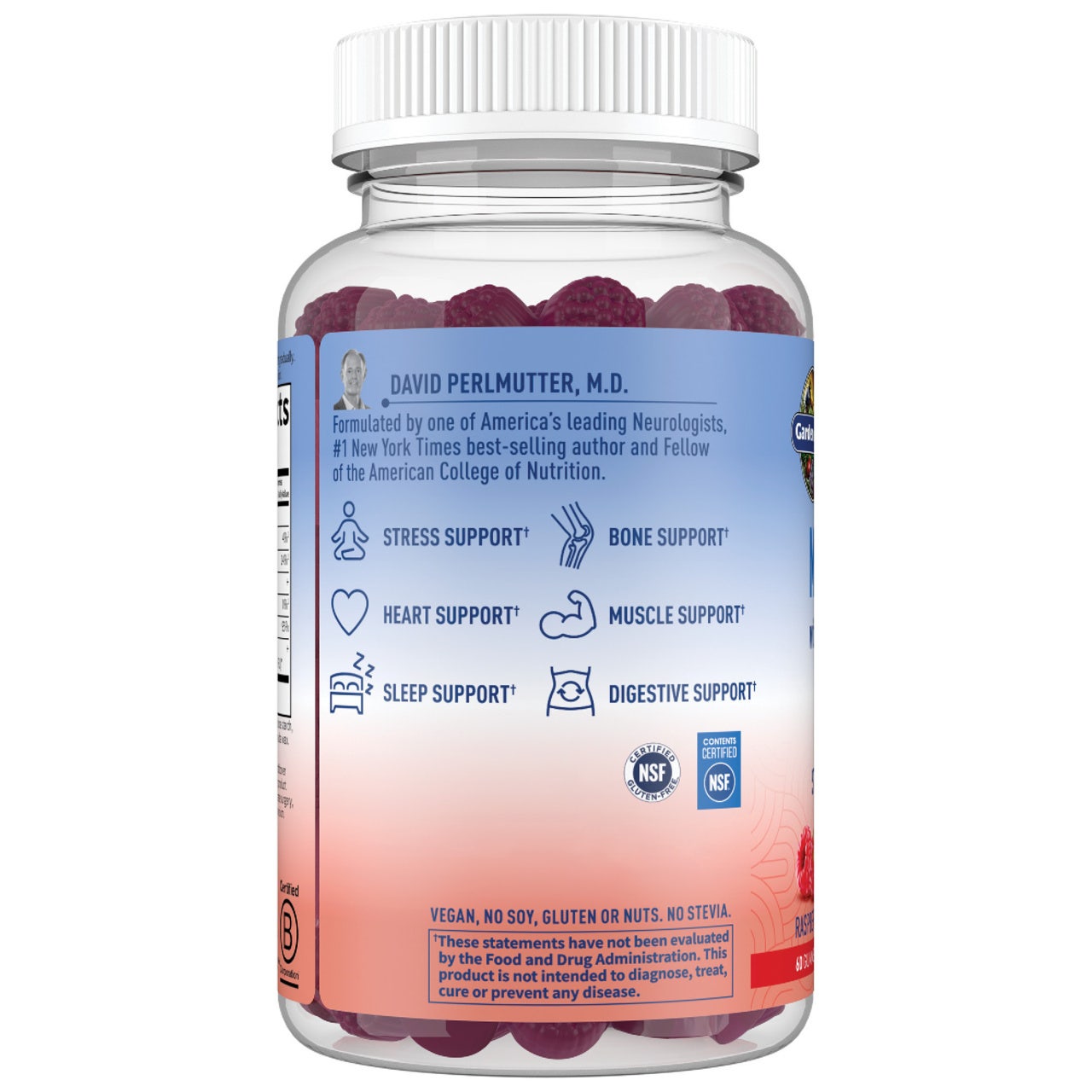 Dr. Formulated - Magnesium cu Pre- și Probiotice în Tyggetabletter Aromă de Zmeură, 60 Tablete Mastiabile - Billede 3