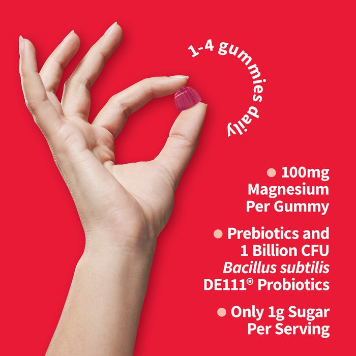 Dr. Formulated - Magnesium cu Pre- și Probiotice în Tyggetabletter Aromă de Zmeură, 60 Tablete Mastiabile - Billede 4