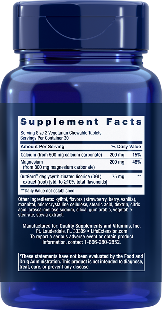 Life Extension - EsophaCool, 60 tablete vegetariene masticabile - Billede 2