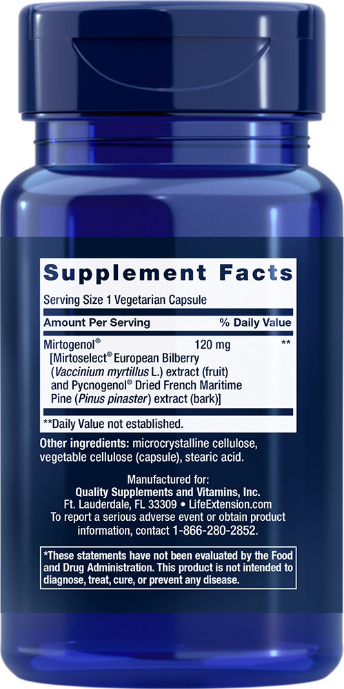 Life Extension - Suport pentru Tensiunea Oculară cu Mirtogenol, 30 capsule - Billede 2