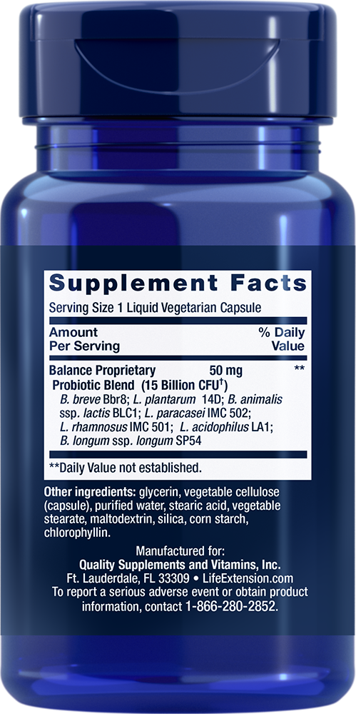 Life Extension - Florassist Balance, 30 capsule lichide - imagine 2