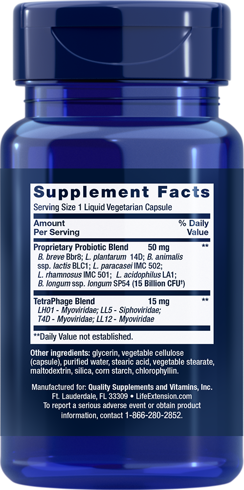 Life Extension - Florassist GI cu Tehnologie Phage, 30 capsule lichide - imagine 2