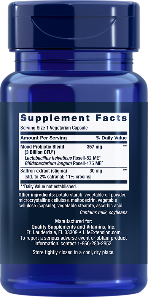 Life Extension - Florassist pentru îmbunătățirea stării de spirit, 30 capsule - imagine 2