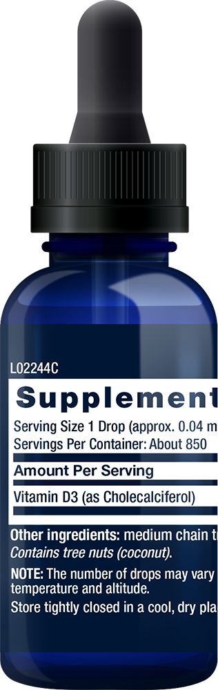 Life Extension - Vitamină D3 lichidă, 50 mcg (Mentă) - 29 ml - Billede 2