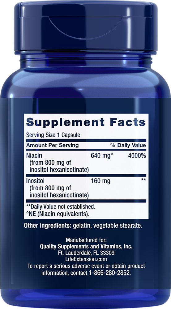 Life Extension - Niacină fără înroșire - 100 capsule - Billede 2