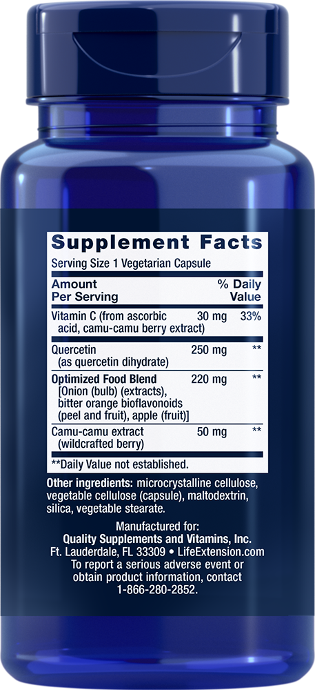 Life Extension - Quercetin Optimizat, 250mg - 60 capsule - Billede 2