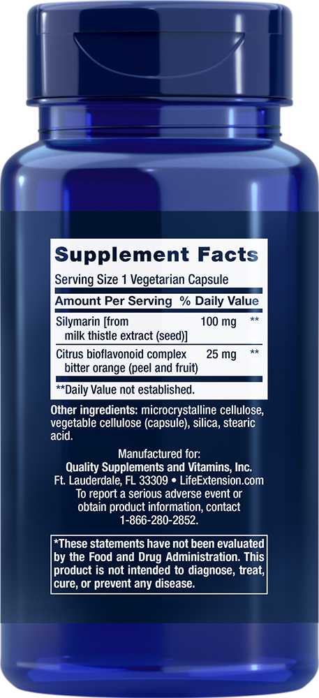 Life Extension - Silymarin 100mg, 90 capsule - Billede 2