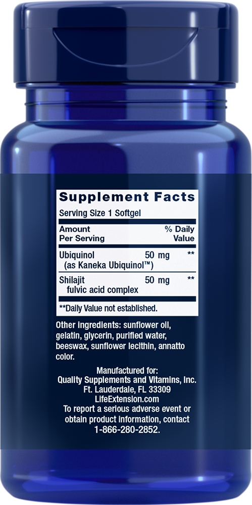 Life Extension - Super Ubiquinol CoQ10 cu suport îmbunătățit pentru mitocondrii, 50mg - 100 capsule moi - imagine 2