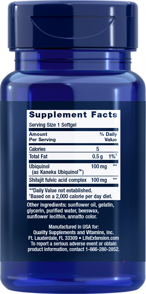 Life Extension - Super Ubiquinol CoQ10 cu suport îmbunătățit pentru mitocondrii, 100mg - 60 capsule moi - imagine 2