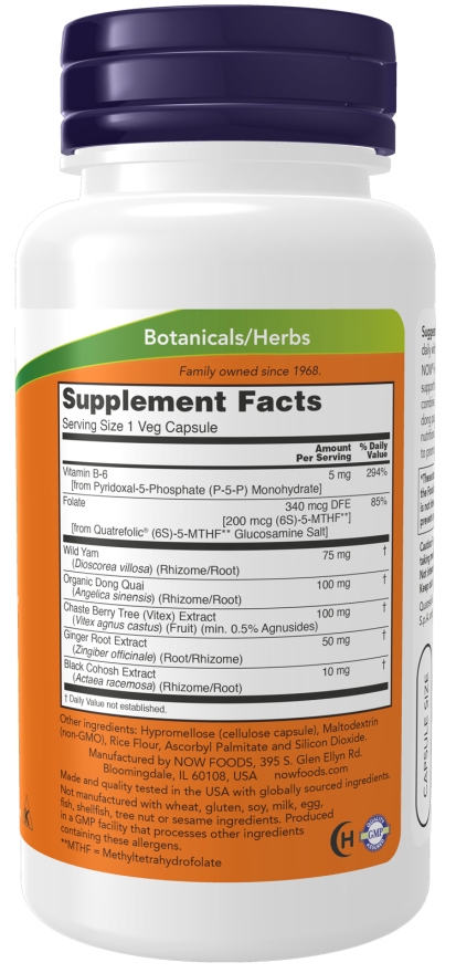 NOW Foods - Echilibru Feminin, 90 capsule - imagine 2