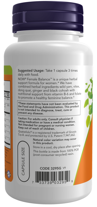 NOW Foods - Echilibru Feminin, 90 capsule - imagine 3