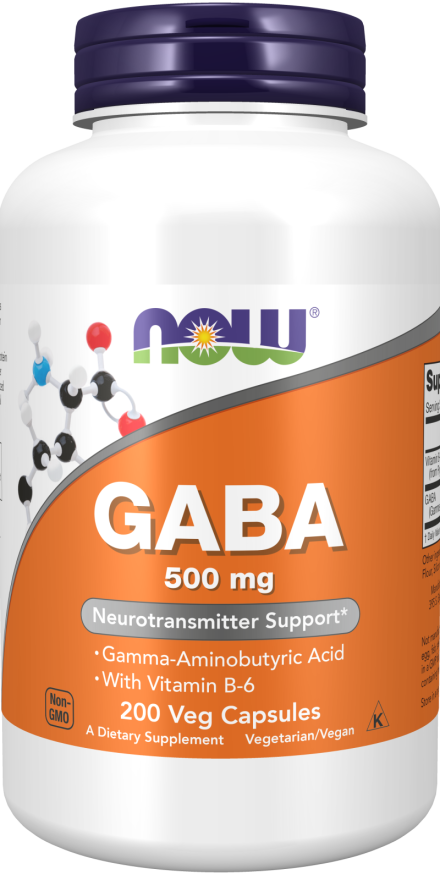 NOW Foods - GABA cu Vitamina B6, 500 mg - 200 capsule - Billede 4