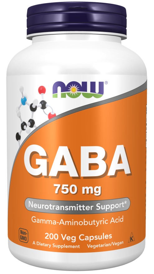NOW Foods - GABA, 750 mg, 200 capsule - Billede 4