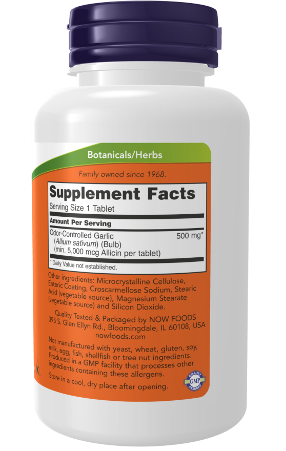 NOW Foods - Usturoi 5000, Controlul Mirosului - 90 tablete - Billede 2