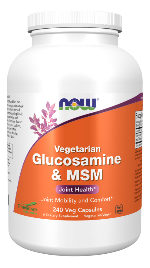 NOW Foods - Glucozamină și MSM Vegetarian - 240 capsule - Billede 3