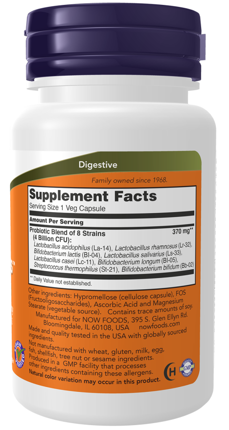 NOW Foods - Gr8-Dophilus, 60 capsule - Billede 2