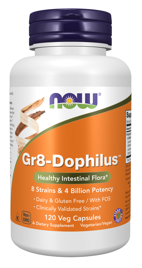 NOW Foods - Gr8-Dophilus, 60 capsule - Billede 4