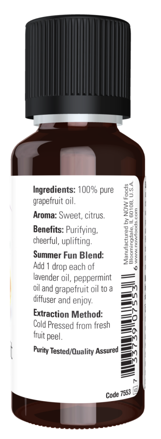 NOW Foods - Ulei esențial de grapefruit, 30 ml - Billede 2