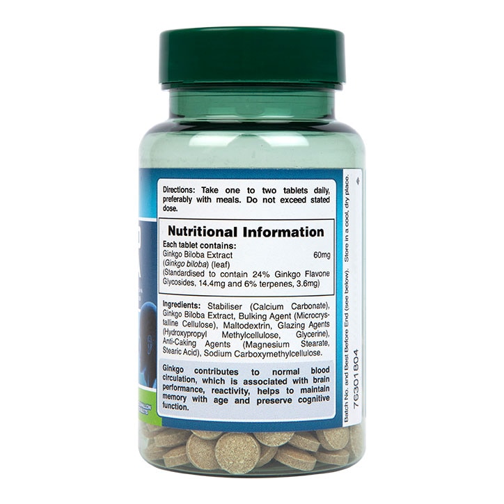 Holland & Barrett - Ginkgo Biloba 60mg, 120 tablete - Billede 2