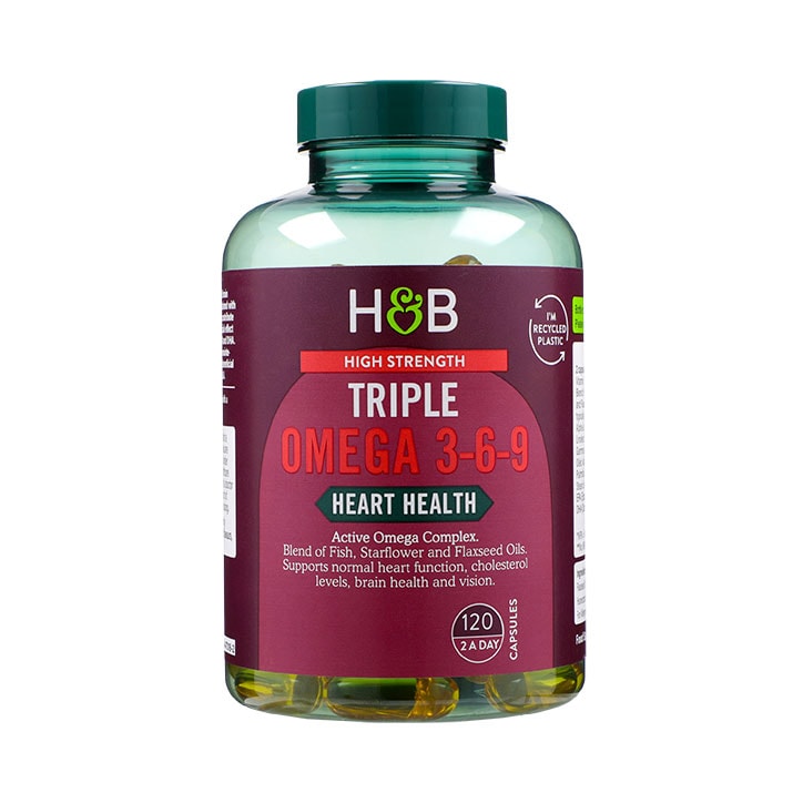 Holland & BarrettHigh Strength Triple Omega 3-6-9 120 Capsules(459)Heart HealthEveryday HealthEye HealthBrain Health+2