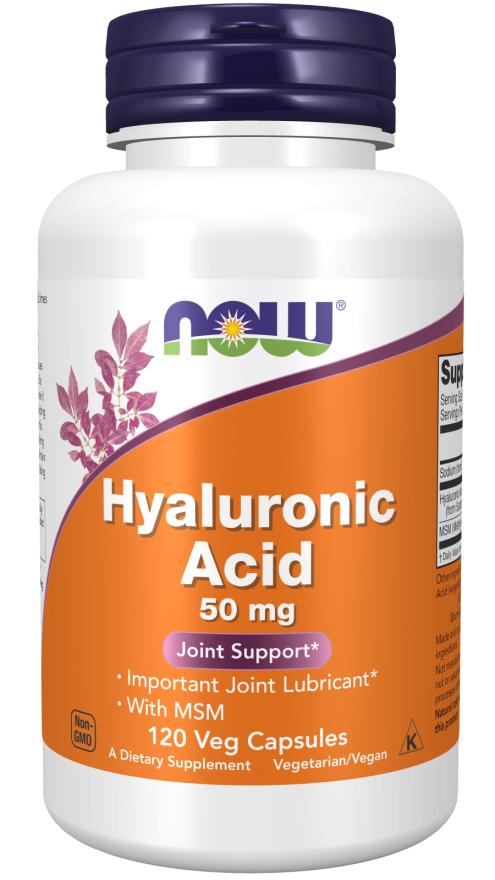 NOW Foods - Acid Hialuronic cu MSM, 50 mg - 60 capsule - Billede 4