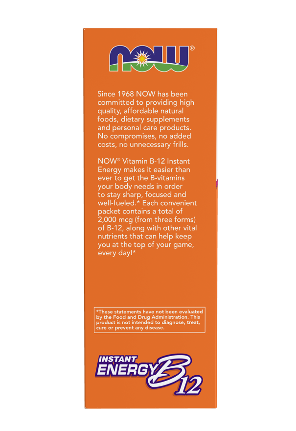 NOW Foods - Vitamina B-12, Energie Imediată - 75 pachete - Billede 3